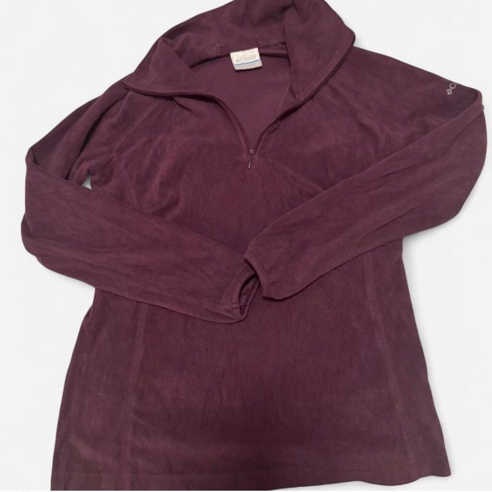Columbia Lightweight Eggplant Pullover Half Zip Women’s Medium Sweater Jacket